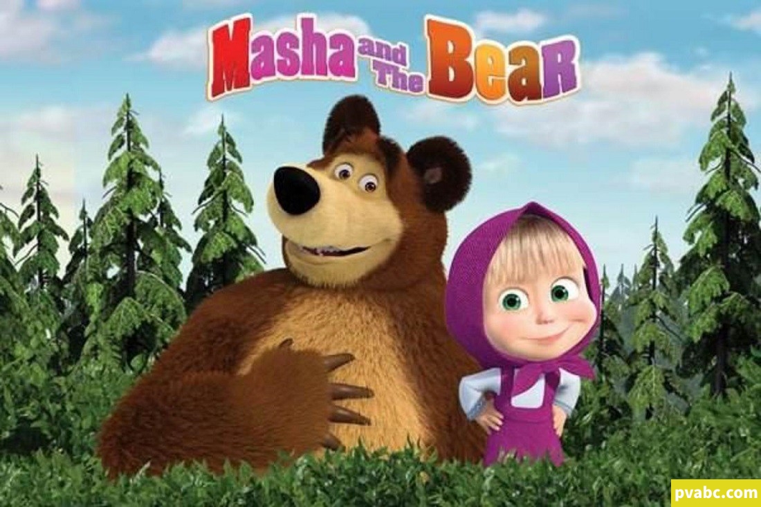 qw俄罗斯英文版动画片Masha and The Bear玛莎和熊第1-2季52集1080P视频MP4+音频MP3下载-糖果ABC资源站