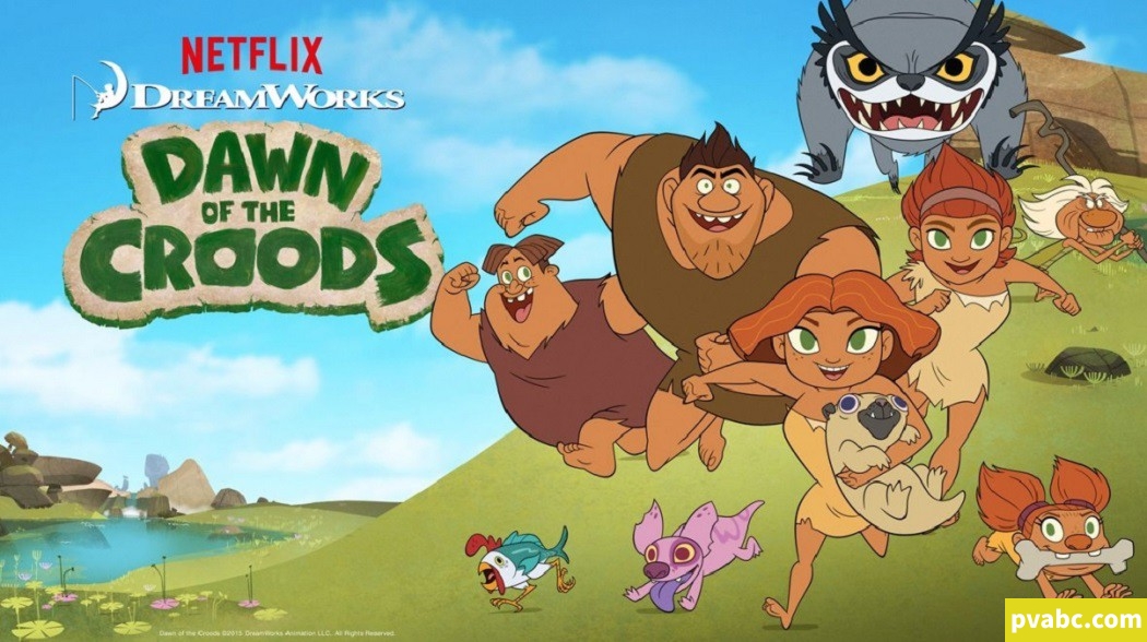 qw疯狂原始人的黎明 Dawn of the Croods 英文版第1/2/3/4季全52集英语英字高清1080P下载-糖果ABC资源站