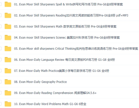 图片[10]-Evan Moor系列Skill Sharpeners及其他40套练习册-糖果ABC资源站